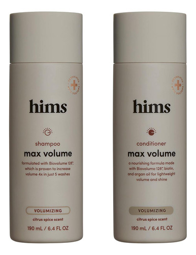 Pacote De Shampoo E Condicionador Hims Max Volume Citrus Spi