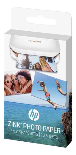 Hp Papel Fotografico Zink 20 Hojas 2x3  Sprocket 1ws91a