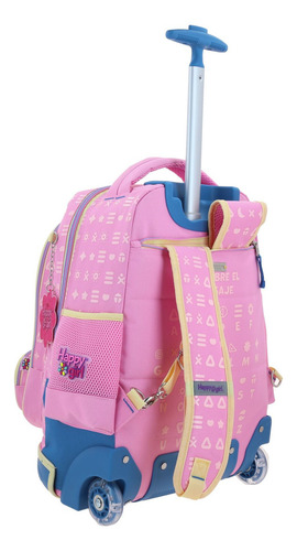 Mochila Grande Con Ruedas Y Luces Led Happy Girl Gispy