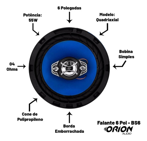 Imagem 2 de 10 de Kit Falantes 1 Par 6 1 Par De 6x9 + Radio Bluetooth Antena
