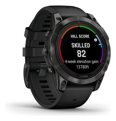 Relógio GPS Garmin Fenix 7 Pro Sapphire, 47 mm, cor da caixa, cor da moldura preta, design de pulseira, ajuste rápido