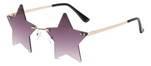 Gafas De Sol Sin Montura En Forma De Estrella Para Mujeres Y