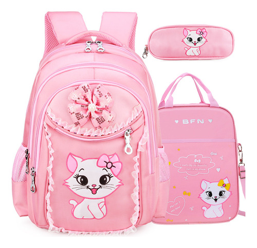 Set De Mochilas Escolares Pink Cute Girls