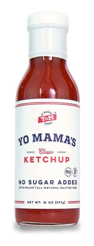 Salsa Tomate Classic Ketchup Yo Mamas Keto Gluten Free 397g