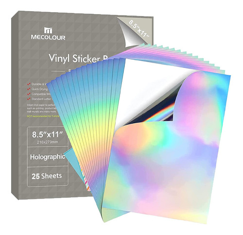 Vinil Imprimible Inkjet Adhesivo Holográfico 25 Hojas