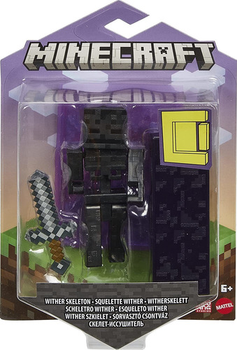 Minecraft - Esqueleto Wither - Construye Un Portal - Mattel
