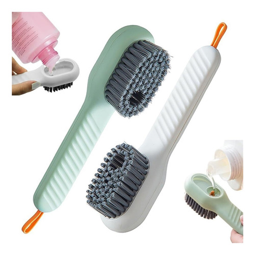 2pack Cepillo Limpieza Zapatos, Con Dispensador Para Baño