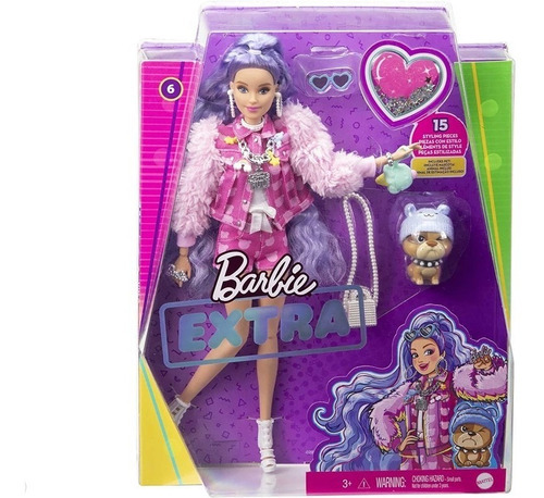 Boneca Barbie Extra Saia Roxa - Mattel Gxf08