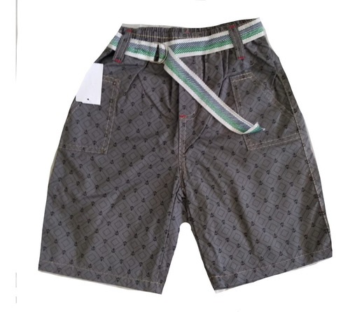 Imagem 9 de 10 de Kit C/3 Bermuda Brim Infantil C/ Cinto E Elastico Atacado