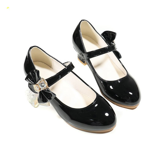 Zapatos De Tacón Alto De Cristal Estilo Princesa Para Niñas