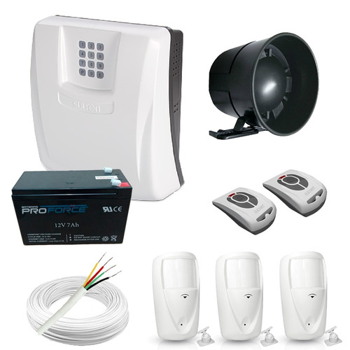 Kit Completo Alarme Sulton Chip Gsm + 3 Sensores 