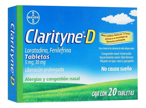 Antialérgico Y Antihistamínico Clarityne D, 20 Tabletas