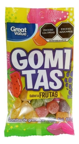 10 Pzas Dulces Gomita Gota Great Value Frutal 100 G