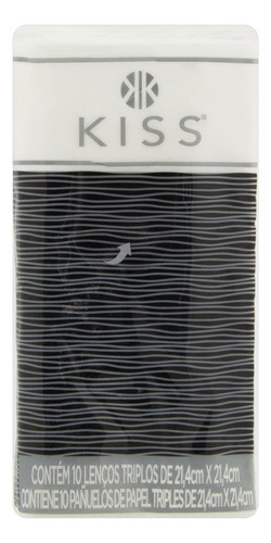 Lenço de Papel Folha Tripla Kiss New York Pacote 10 Unidades Kiss en pacote x 10 unidades
