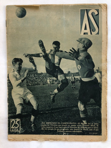 Revista As N° 177 Futbol España Noviembre 1935