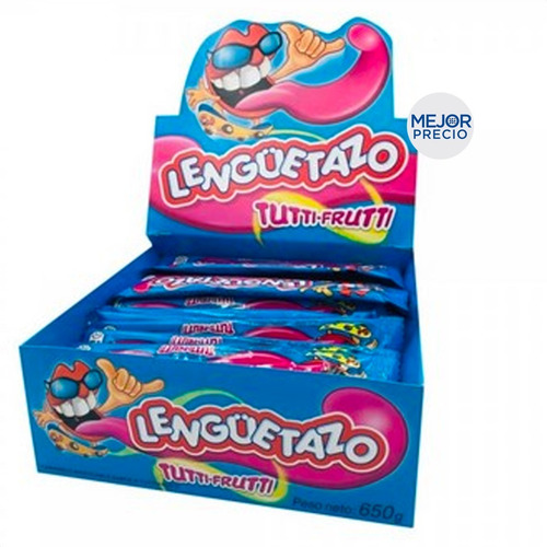 Imagen 1 de 8 de Caramelos Masticables Lenguetazo Tutti-frutti X50 Unidades