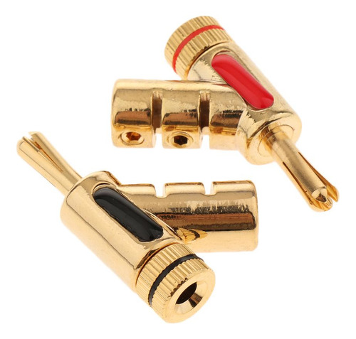 4pcs 4mm Cobre Chapado En Oro Banana Drads Conectores De