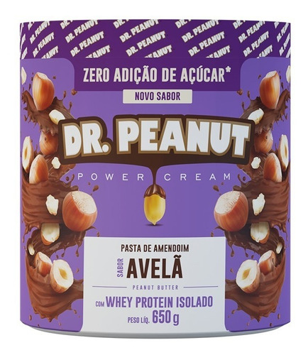 Imagem 1 de 2 de Pasta De Amendoim Com Whey Isolado 650g - Dr Peanut