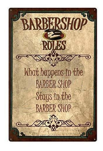 Diseño Retro Original Reglas De Barbería Carteles De Metal D