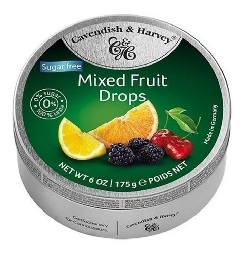 Imagem 1 de 1 de Bala Cavendish & Harvey Sugar Free Mixed Fuit 175g