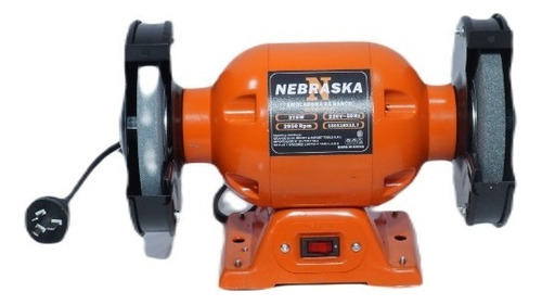 Amoladora Banco Afilador Nebraska 375w 6 PuLG 150mm 2.950rpm Color Naranja Frecuencia 50hz