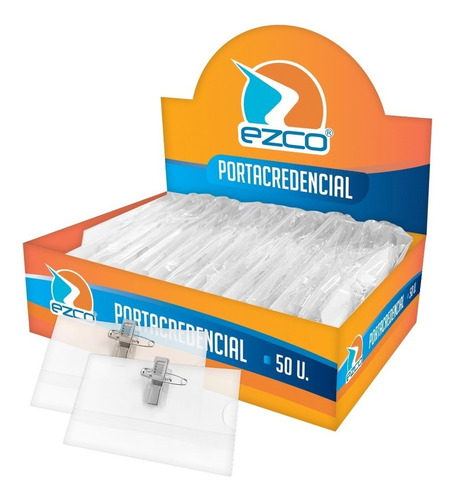 Porta Credencial Carnet Ezco Con Broche Caja X50 Unidades