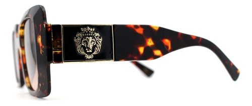 Óculos De Sol Femininos Com Emblema De Leão Mod, Óculos De S