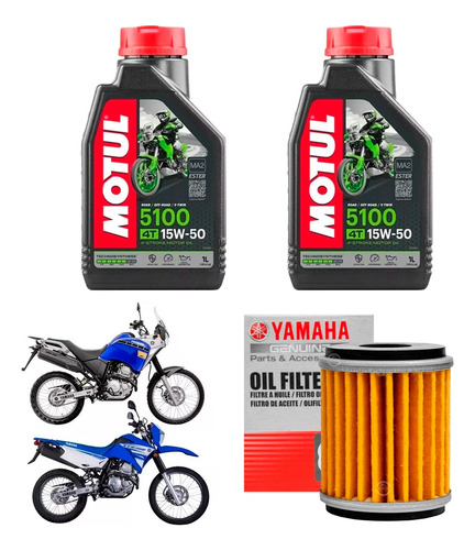 Kit Service Xtz Ybr 250 Tenere Motul 15w50 Filtro Sia+