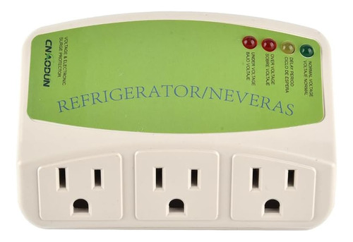 Protector De Sobretensiones Refrigerador, 3 Tomas, Prot...