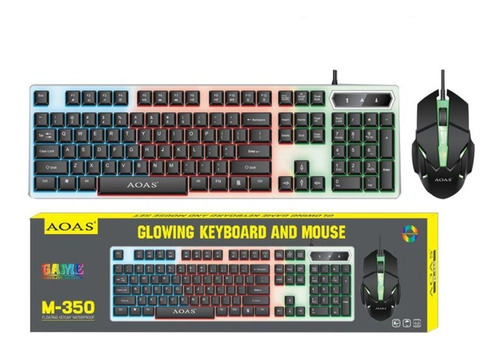 Kit Teclado Con Mouse Gamer 2 En 1 Aoas