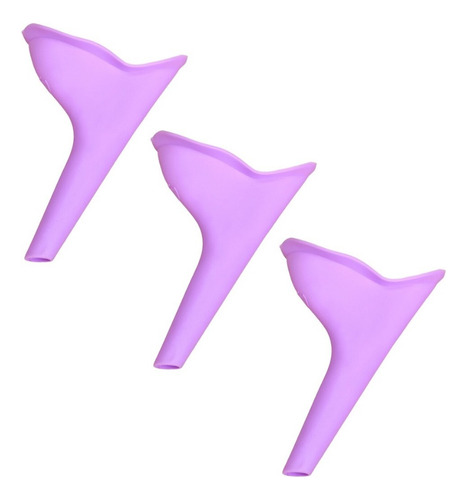 Embudo Urinal 3 Pzas* Femenino Portátil Reusable Pipi Parada Color Lila