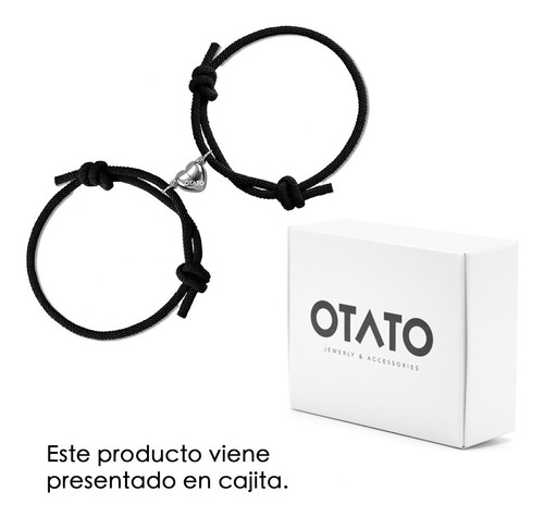 Imagen 3 de 10 de Pulsera Para Parejas Iman Dije Corazon Para Compartir