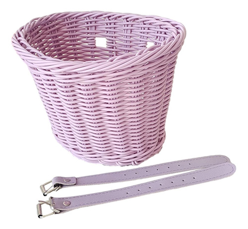 Cesta Delantera Para Bicicleta Infantil Morado 20x16x15cm