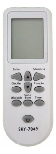 Bem Star SKY-7049 controle remoto branco com AAA