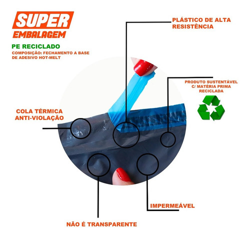 Envelope Cinza/eco 19x25 10un