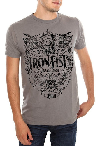 Hot Topic Playera Iron Fist Vintage Brut Ash Heather T-shirt