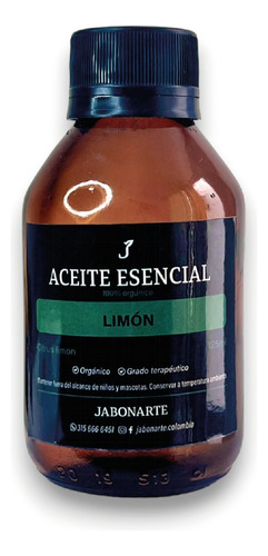 Aceite Esencial De Limón 125 Ml - Puro Grado Terapeutico