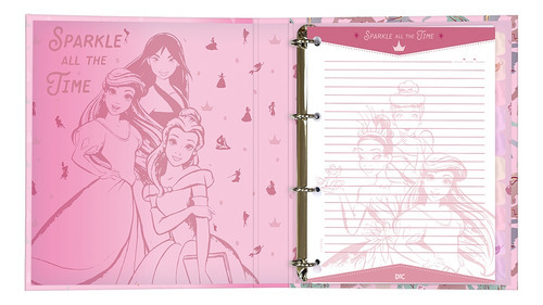 Carpeta de princesas universitarias con banda elástica y 48 hojas - DAC