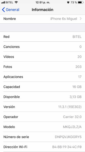 iPhone 6s De 16 Gb Estado 9/10