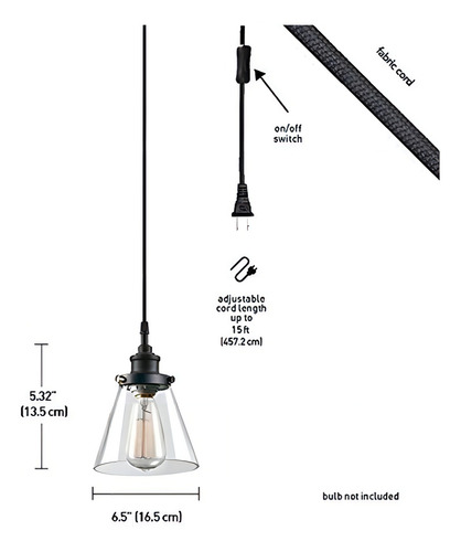 Globo Eléctrico 65580 Skylar Colgante Enchufable De 1 Luz, P