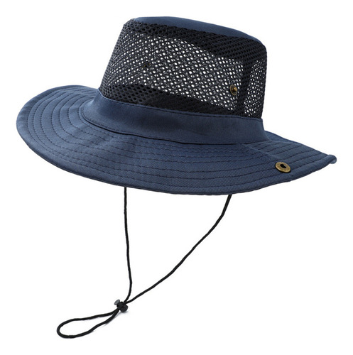 Sombrero De Malla Safari Con Cordón Ajustable For La Barbil