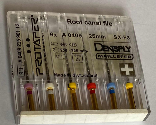 Kit Lima Rotatória Sx-f3 25mm Maillefer- Odontologia (Usado)