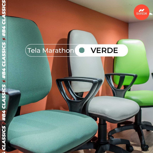 Silla Oficina Ergonomica Pc Regulable Rudy 3 Años Gtia Color Verde musgo/ TELA MARATHON Material del tapizado Tela