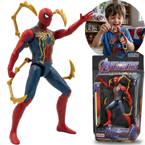Boneco Flexível Homem Aranha Articulado Com Garras Action Figure
