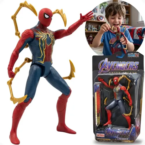 Boneco Flexivel Homem Aranha Articulado Com Garras Action Figure