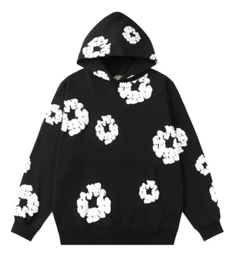3d Tear Sudadera Con Capucha De Madera Y Algodón,denim