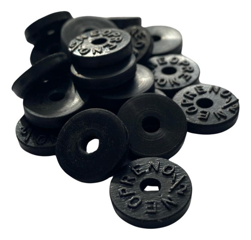 Paq 100 Pzas Empaque Neopreno Plano Para Llave 13mm. 1/2 Negro