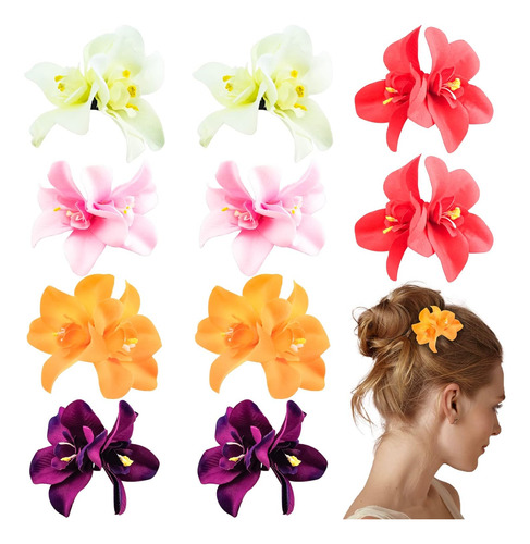 10 Piezas De Horquilla De Flores Bohemias Artificiales Para