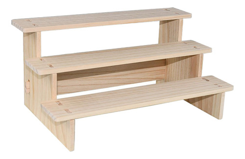 Soporte Vertical De Exhibición De Madera Para 3 Capas 30cm
