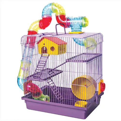comprar Gaiola Hamster Tubo Super Luxo Labirinto 3 Andares